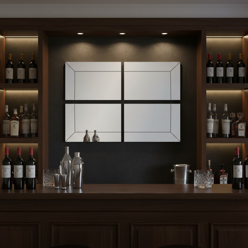 Panel Mirror 4pc Venetian Corner Panel Mirror (2xA & 2xB)