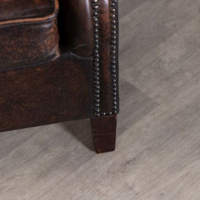 Rosewood Leather Armchair