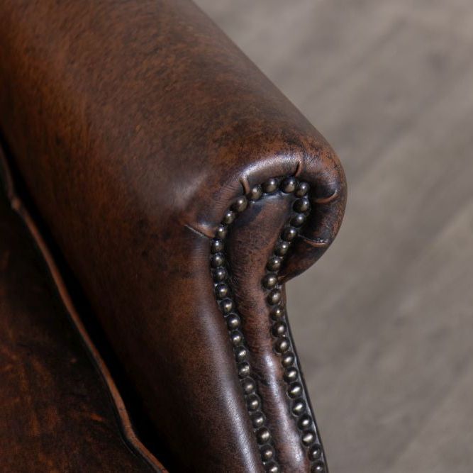 Rosewood Leather Armchair