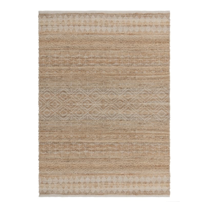 Rug 120cm x 170cm Asher Natural Jute Tribal Rug