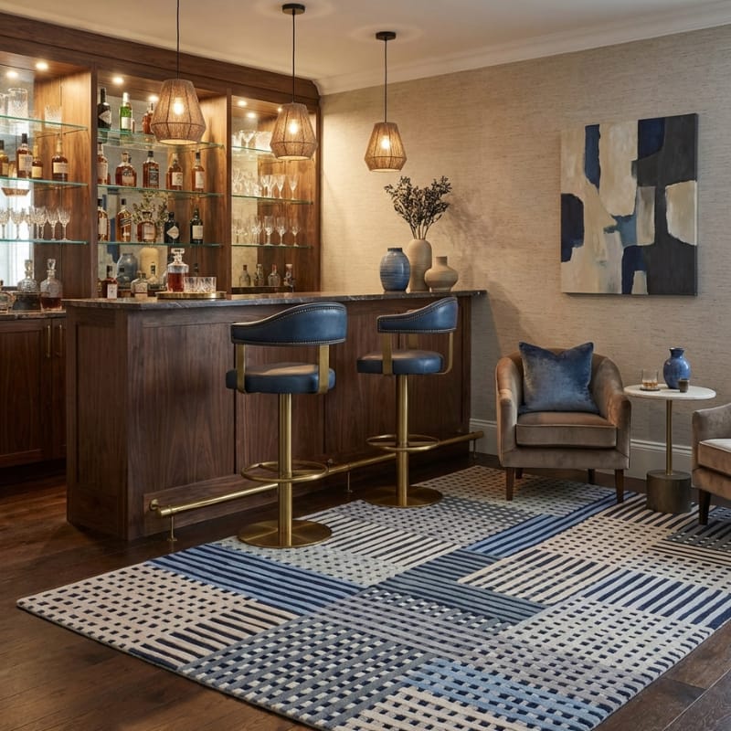 Rug Aspect Basketweave Wool Rug