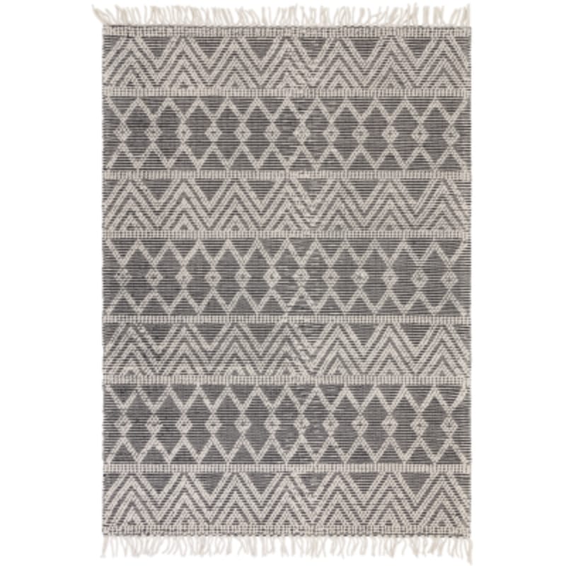 Rug Black / 120cm x 170cm Asra Hand Woven Wool Rug