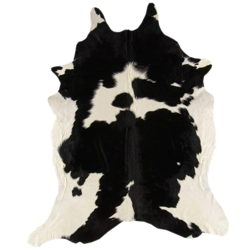 Rug Black and White Rodeo Genuine Cowhide Rug