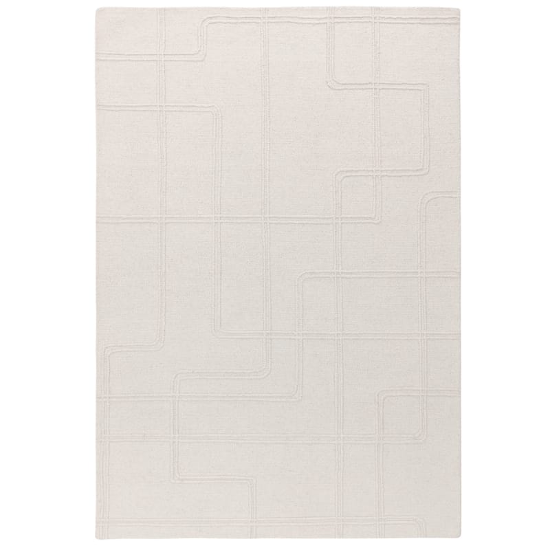 Rug Ivory / 120cm x 170cm Ada Linear Geometric Wool Rug