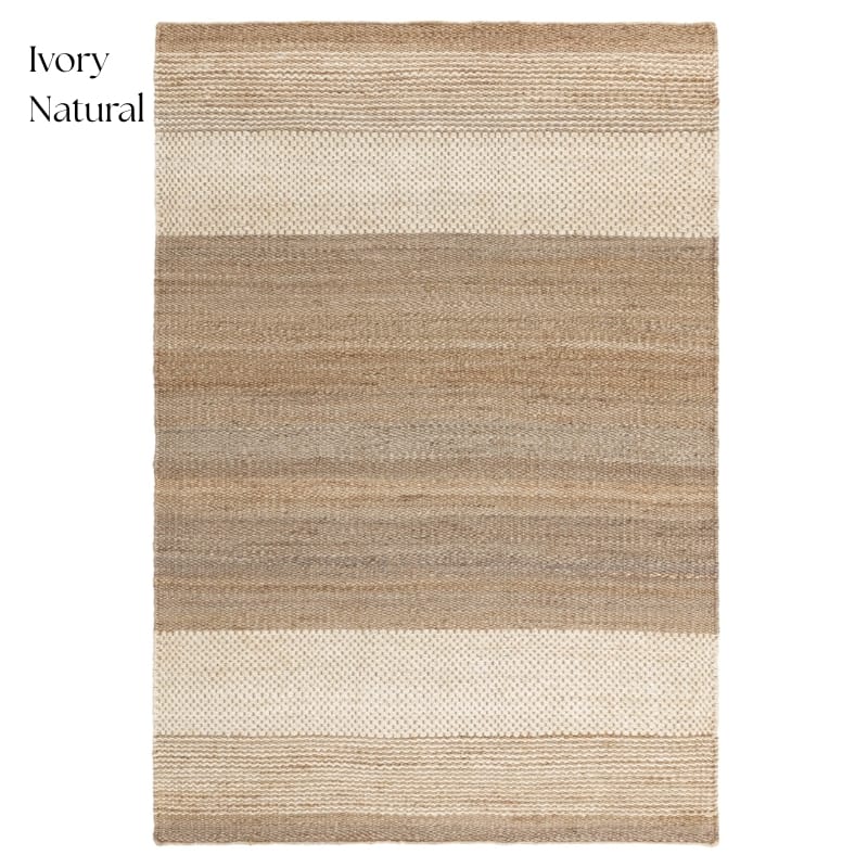 Rug Ivory / Natural / 120cm x 170cm Cedar Natural Jute Rug