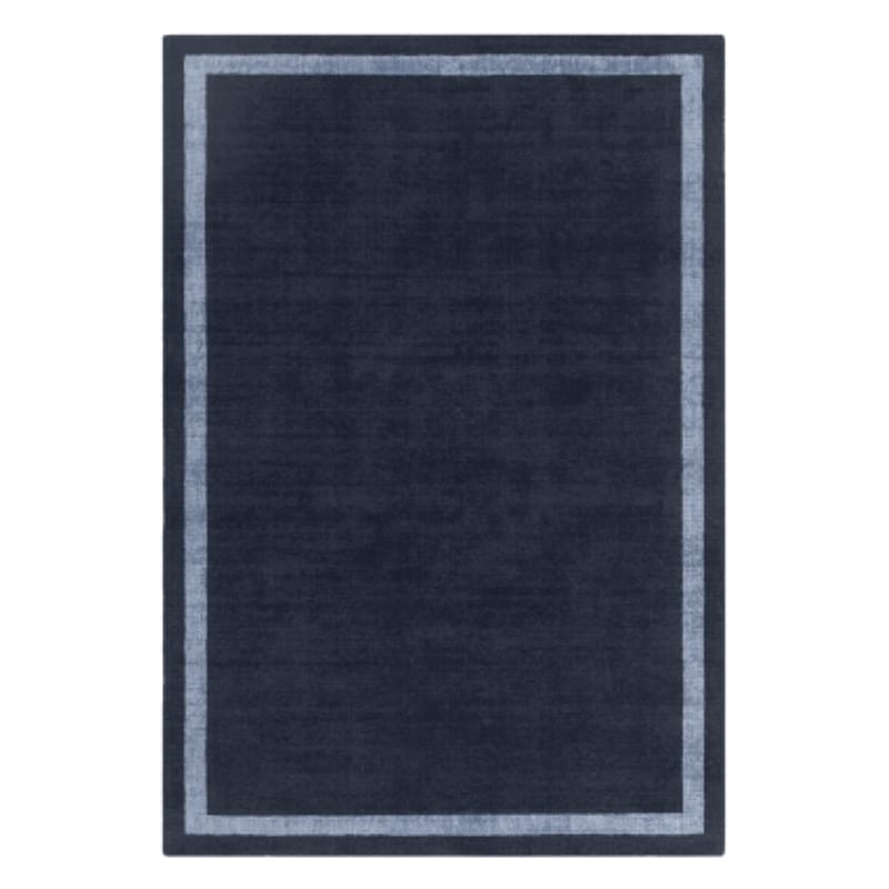 Rug Navy / 68cm x 240cm Albi Wool Border Rug