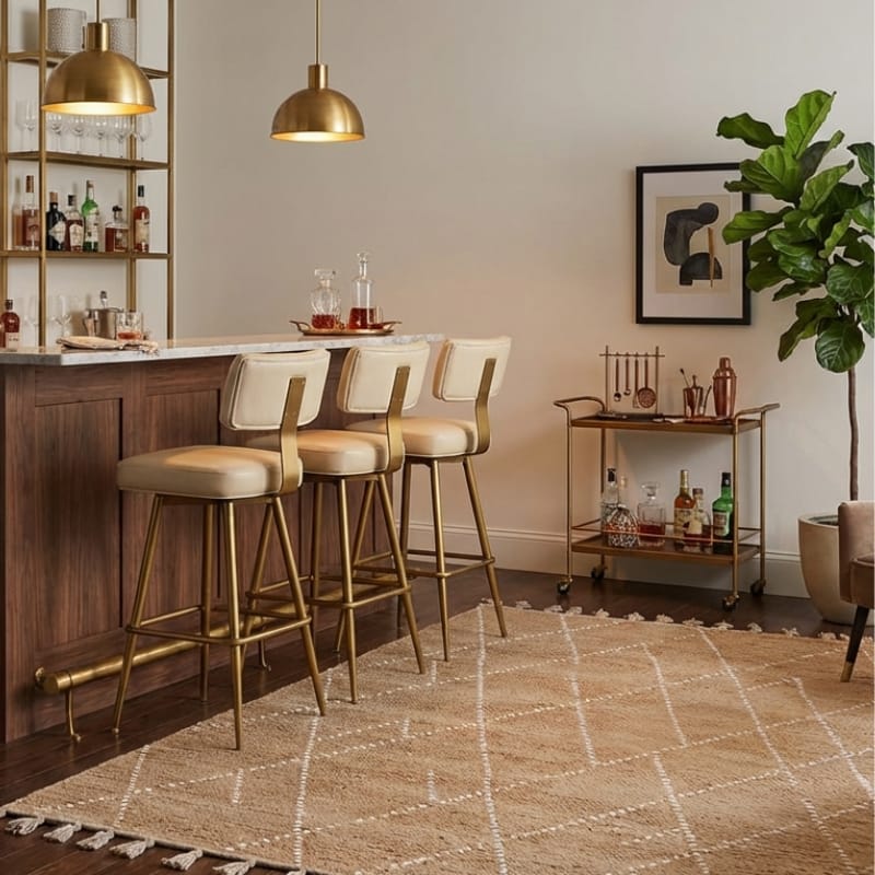 Rug Nepal Sand & Cream Linear Tribal Rug