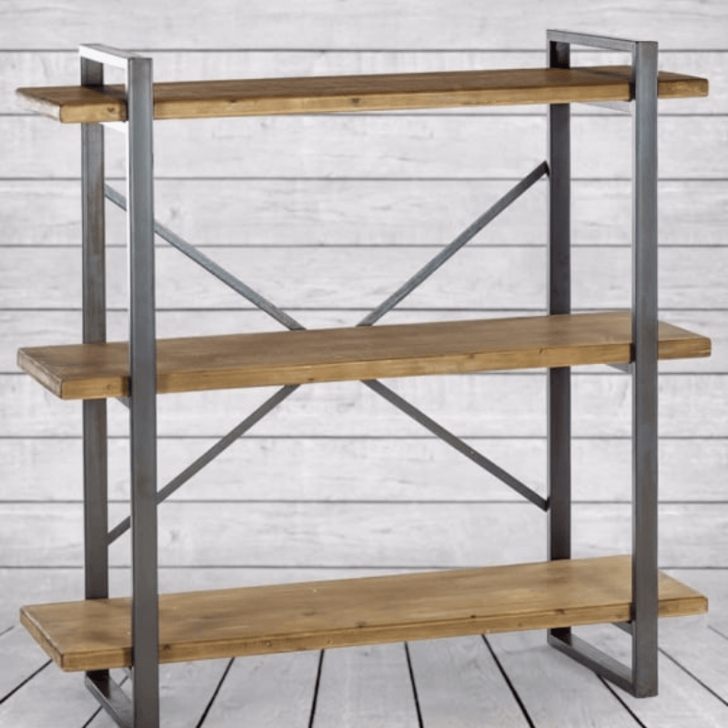 Shelf Unit Camden Metal and Wood Shelf Unit