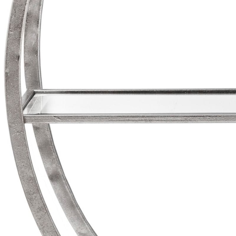 Shelving Unit Large Circular Silver Wall Hanging Multi Shelf