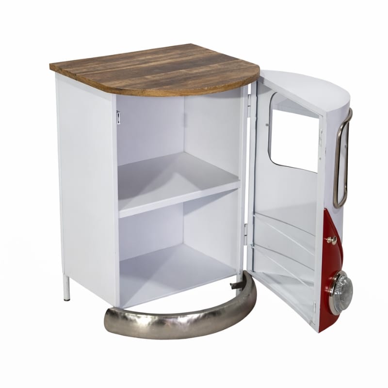 Side Cabinet VW Camper Style Side Table Cabinet – Retro Drinks Storage (Red, Blue or Yellow)