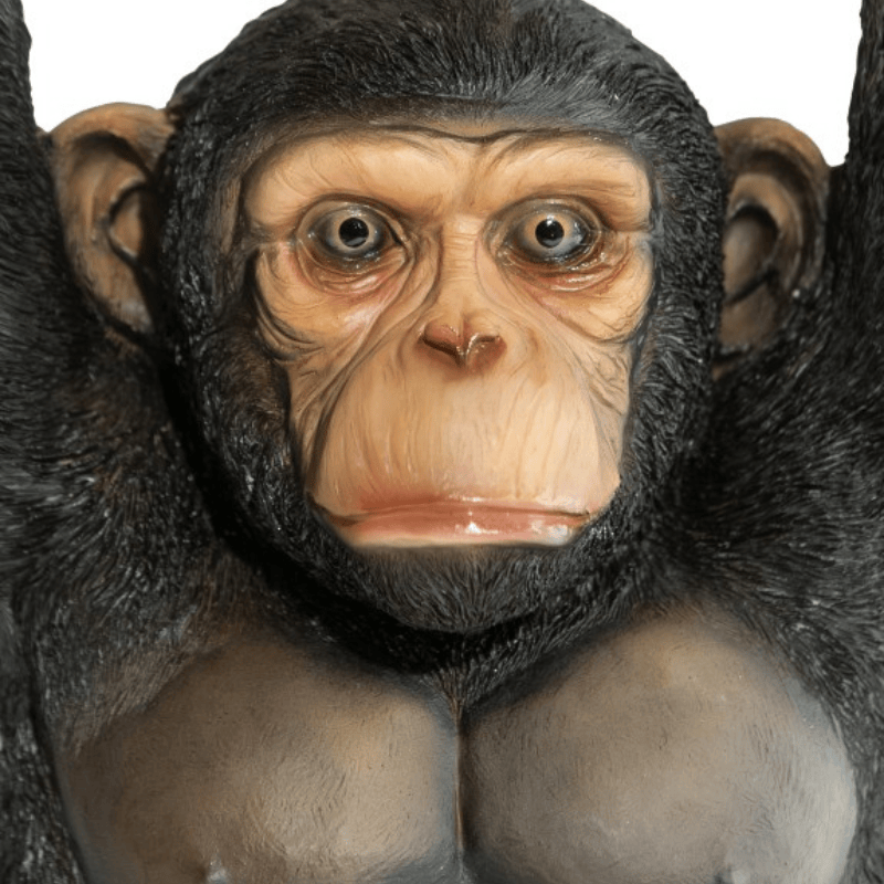 Side Table Chimpanzee Holding "Trunk Slice" Side Table