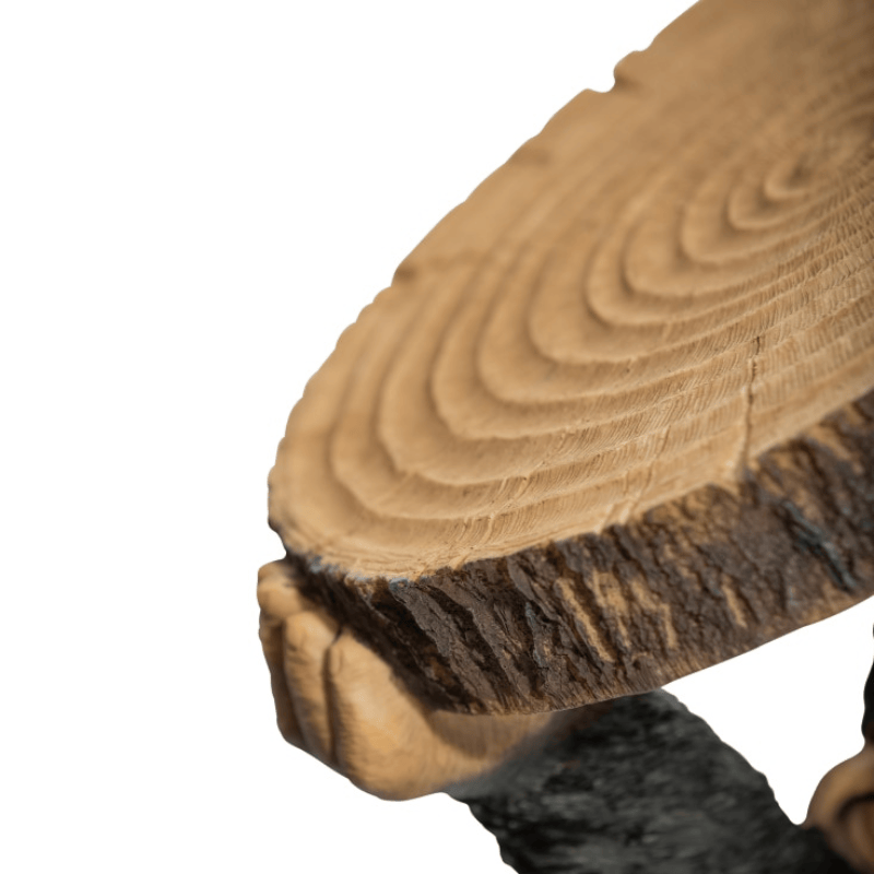 Side Table Chimpanzee Holding "Trunk Slice" Side Table