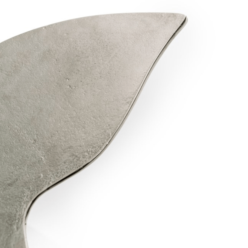 Side Table Raw Nickel Whale Tail Side Table