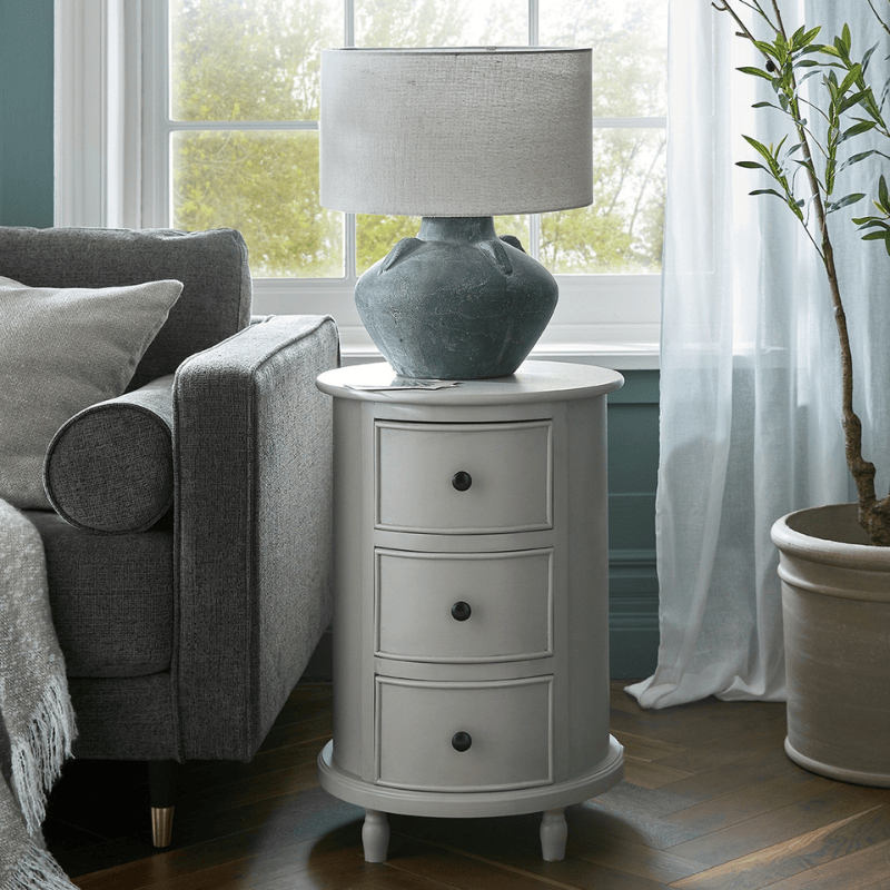 Side Table The Camden Collection 3 Drawer Round Side Table