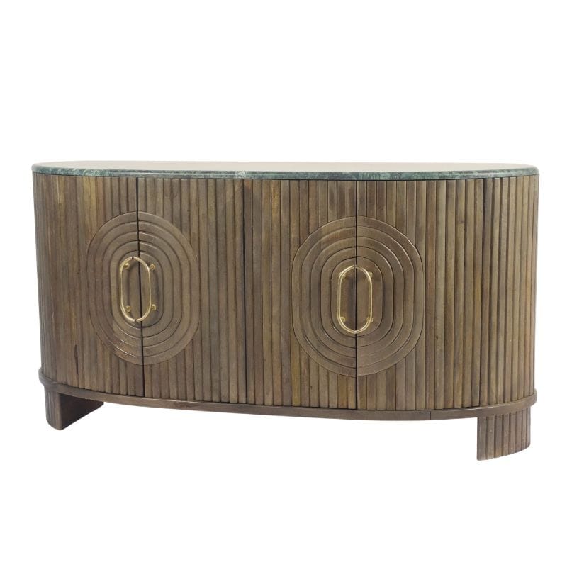 Sideboard Angari Wooden 4 Door Marble Top Side Board