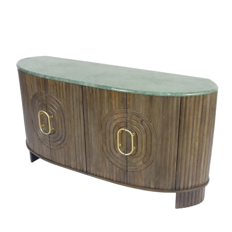Sideboard Angari Wooden 4 Door Marble Top Side Board