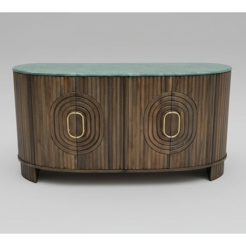 Sideboard Angari Wooden 4 Door Marble Top Side Board