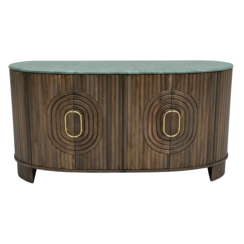 Sideboard Angari Wooden 4 Door Marble Top Side Board