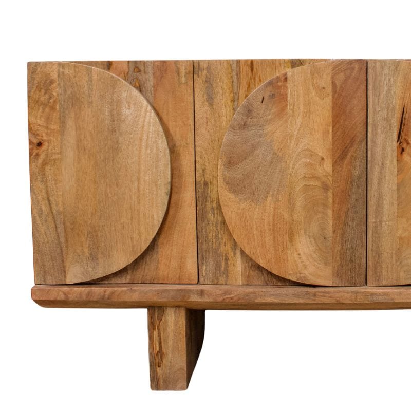 Sideboard Barli Wooden Oval Design 4 Door Side Board