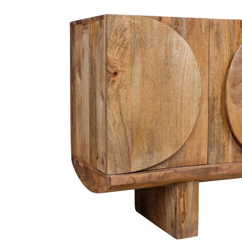 Sideboard Barli Wooden Oval Design 4 Door Side Board