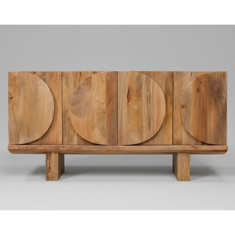 Sideboard Barli Wooden Oval Design 4 Door Side Board