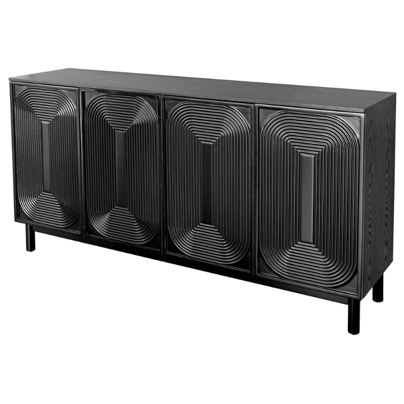 Sideboard Contour Black Panel Sideboard