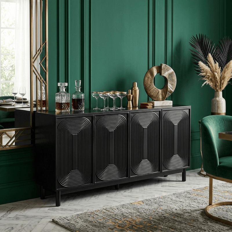 Sideboard Contour Black Panel Sideboard