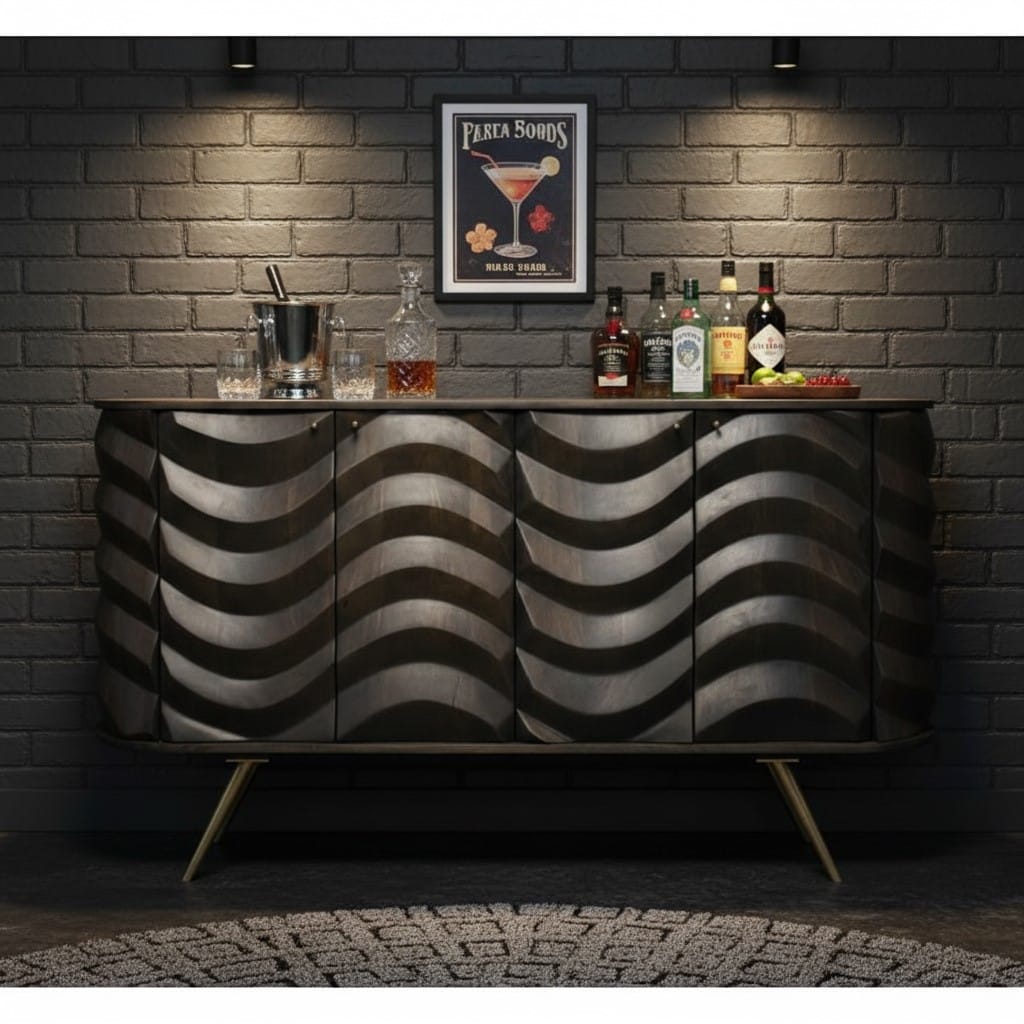 Sideboard Devan Wooden 4 Door Lehar Design Side Board