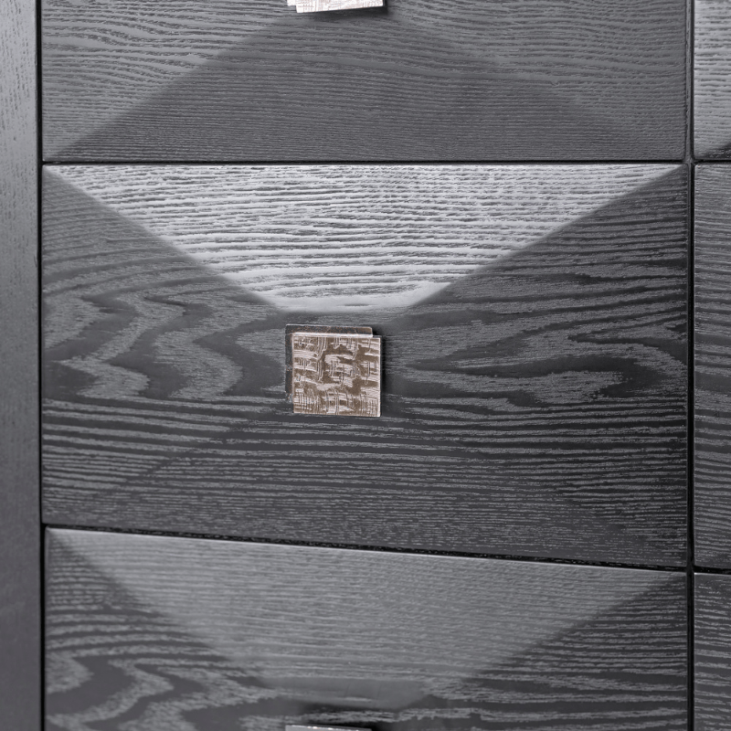 Sideboard Hudson Black Geometric Sideboard
