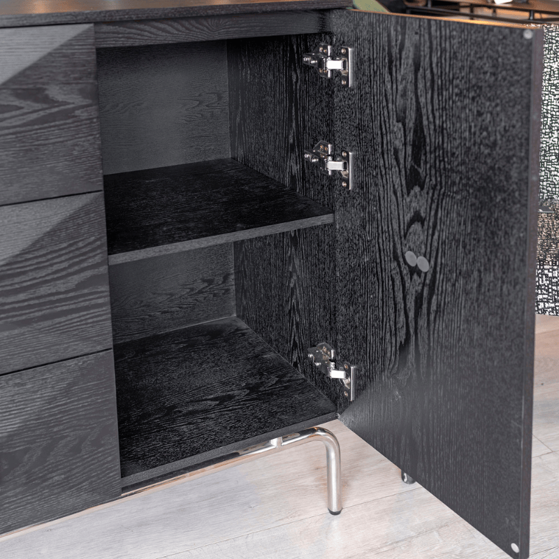 Sideboard Hudson Black Geometric Sideboard