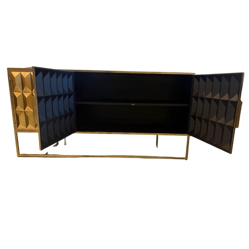 Sideboard Industrial Gold "Fitzgerald" 3 Door Large Metal Sideboard