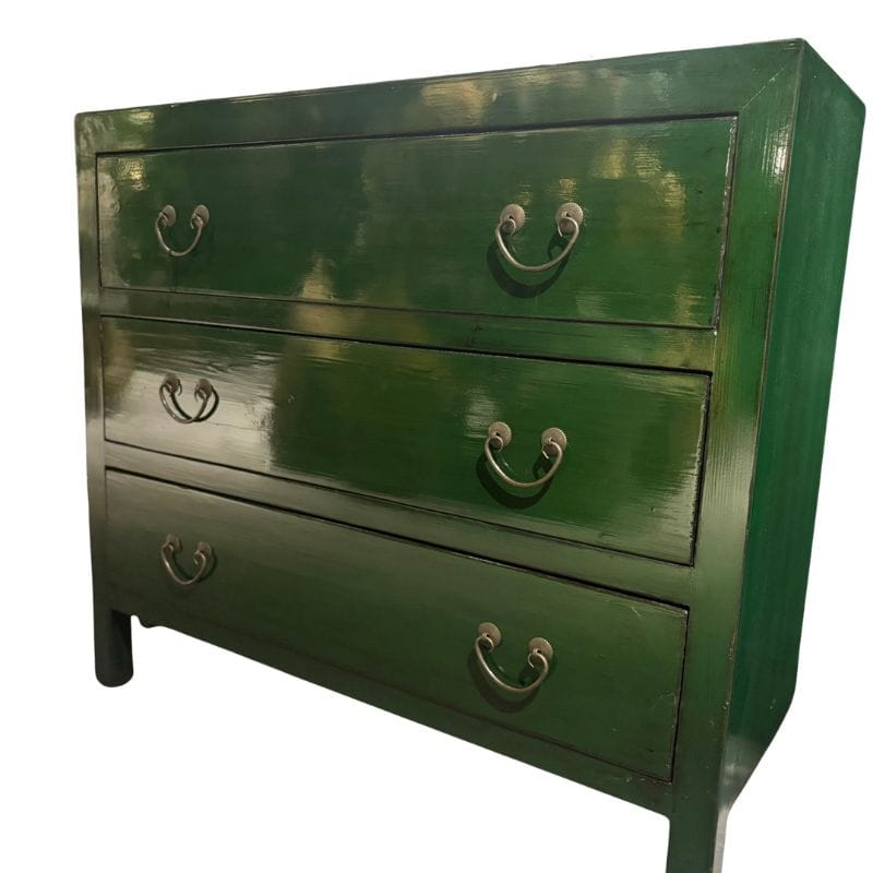 Sideboard Jade Heritage Green Pine 3 Drawer Sideboard