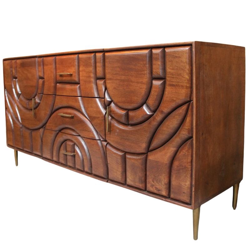 Sideboard Kanpura Wooden 2 Door 3 Drawer Side Board