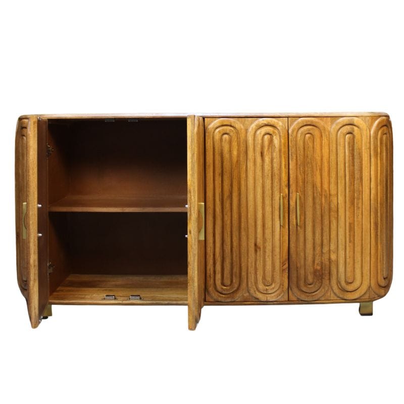 Sideboard Kasli Wooden Capsule Design Wooden Top Side Board