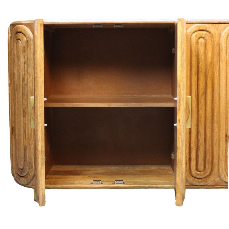 Sideboard Kasli Wooden Capsule Design Wooden Top Side Board