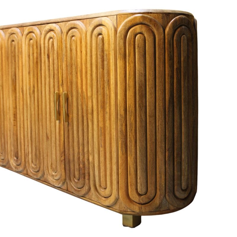 Sideboard Kasli Wooden Capsule Design Wooden Top Side Board