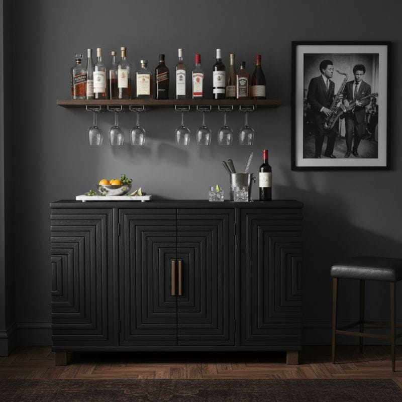 Sideboard Lennox Black 2 Door Sideboard