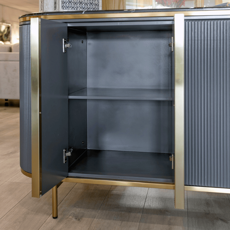 Sideboard Monaco Grey Ribbed Sideboard