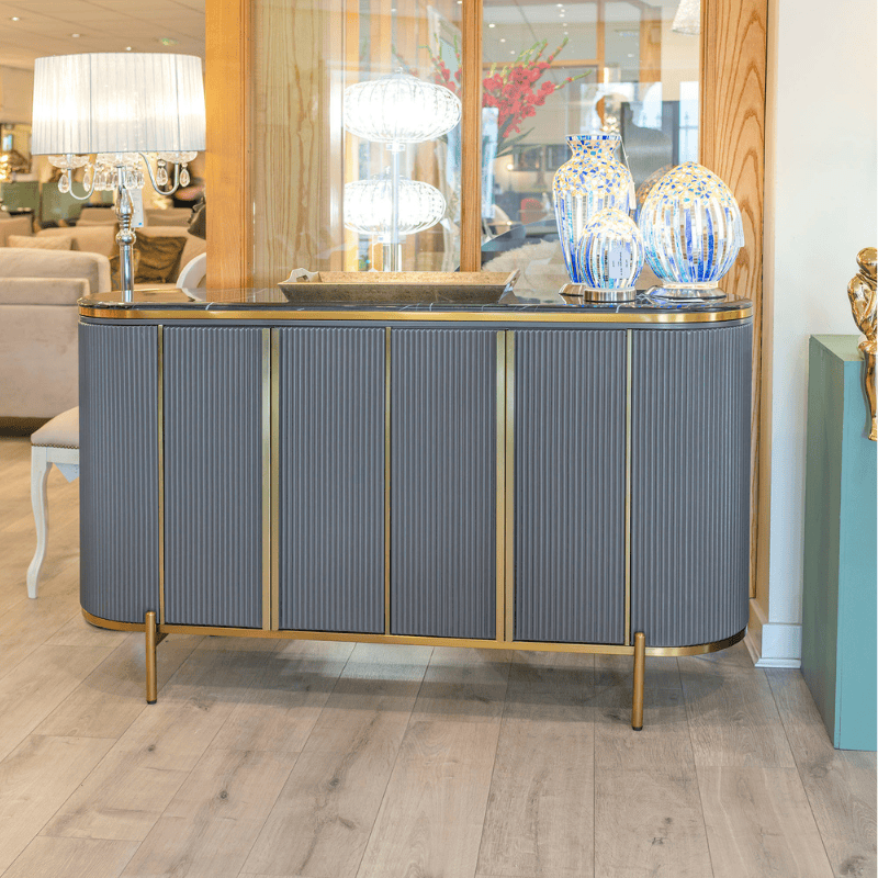 Sideboard Monaco Grey Ribbed Sideboard