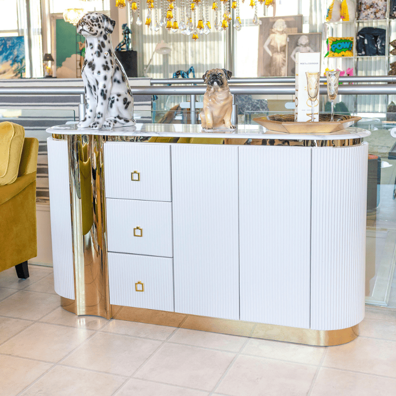Sideboard Orbit Cream Fluted Sideboard