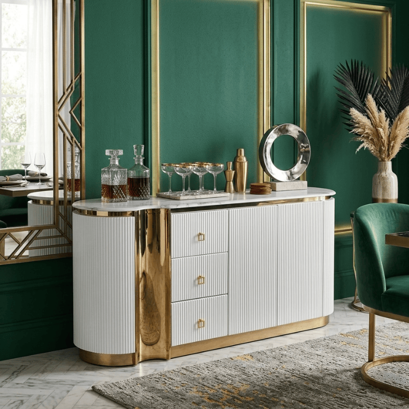 Sideboard Orbit Cream Fluted Sideboard