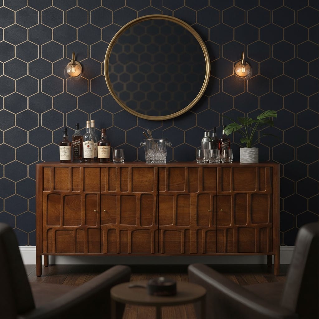 Sideboard Pachar Wooden Carving Design 4 Door Side Board