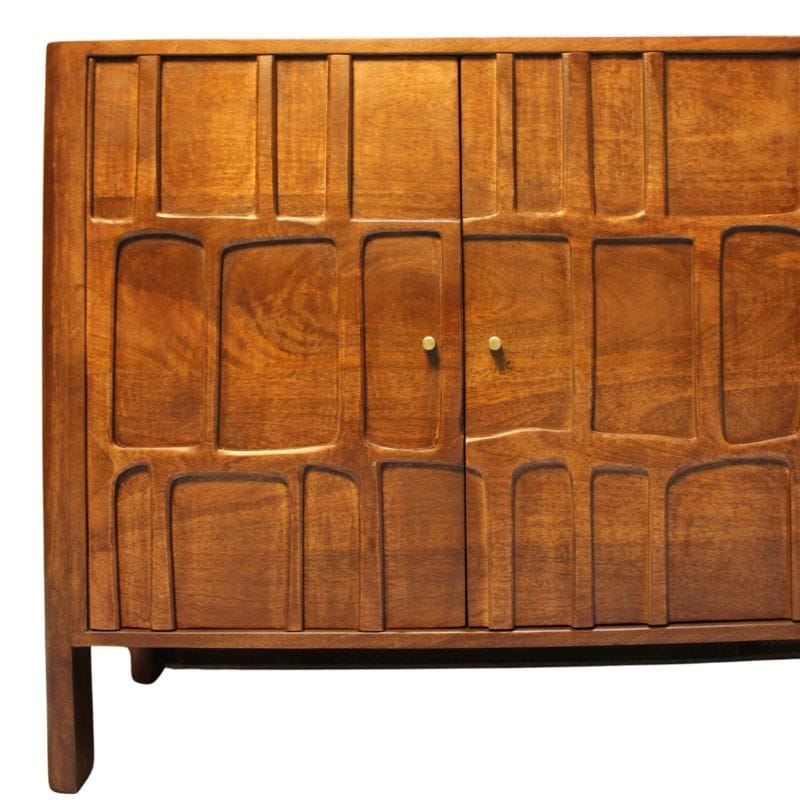 Sideboard Pachar Wooden Carving Design 4 Door Side Board