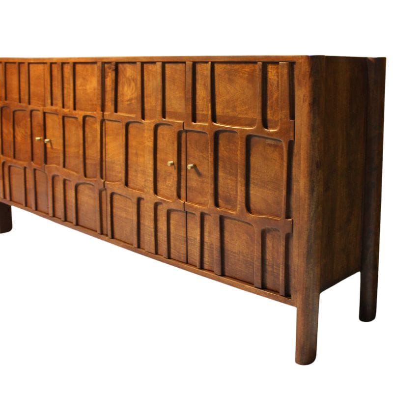 Sideboard Pachar Wooden Carving Design 4 Door Side Board