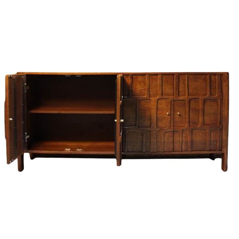 Sideboard Pachar Wooden Carving Design 4 Door Side Board