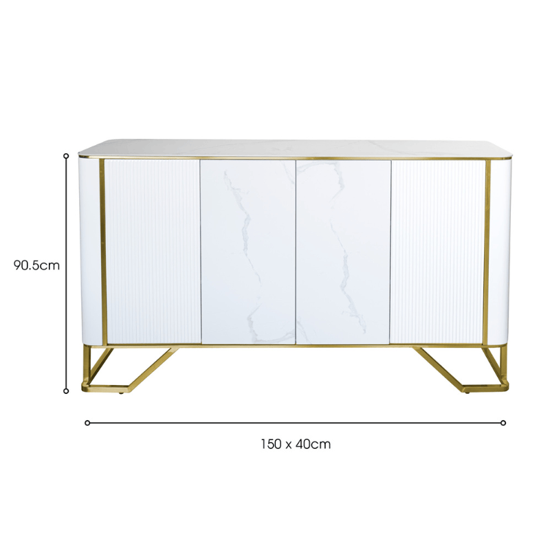 Sideboard Palazzo Fluted Marble Sideboard