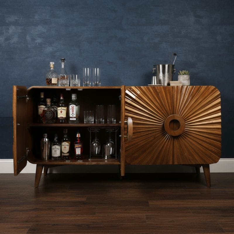 Sideboard Rajas Wooden Carving Design 4 Door Sideboard