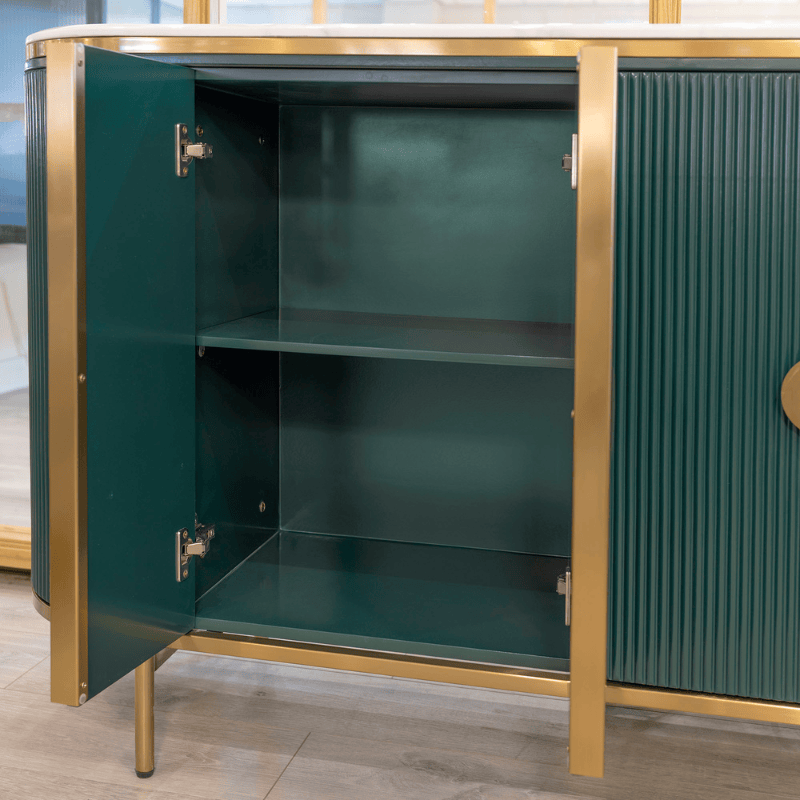 Sideboard Riviera Green Fluted Sideboard