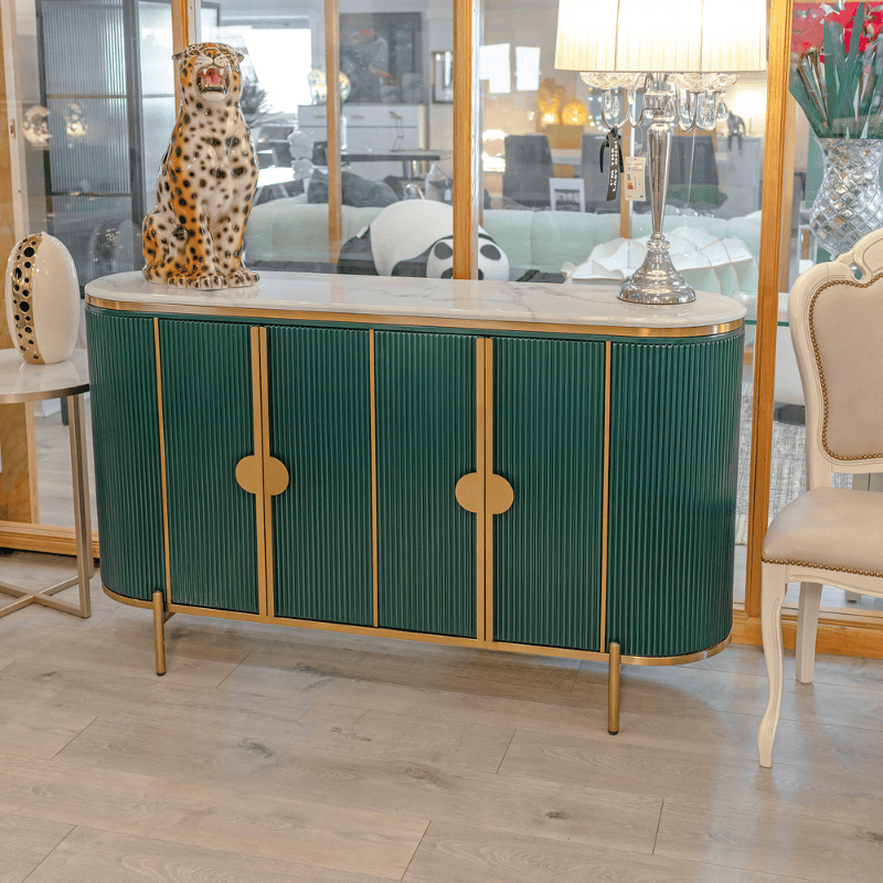 Sideboard Riviera Green Fluted Sideboard