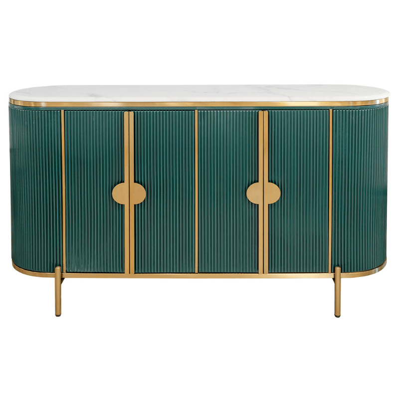 Sideboard Riviera Green Fluted Sideboard